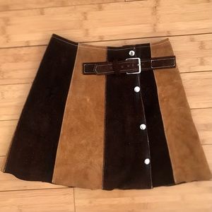 Vintage 70s Suede Miniskirt